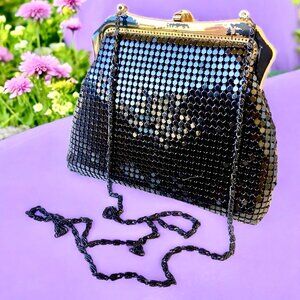Andrew Geller Boutique Vintage 60's Black Shoulder Evening Handbag FLAW